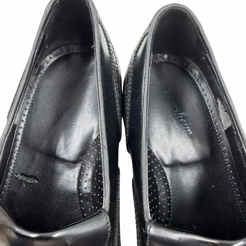 Florsheim Lexington Black Leather Kiltie Tassel Wingtip Loafers Shoes Mens Sz 10